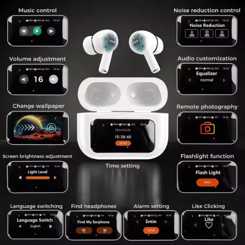 A9 Pro Touch Screen LED Airpods - (IMPORTED VERSION)